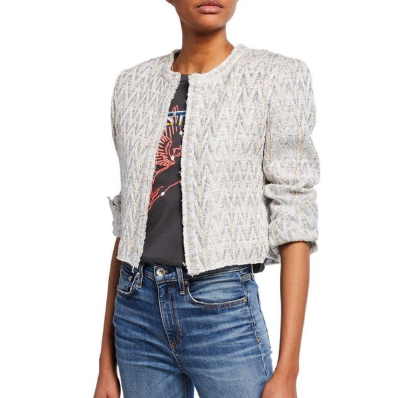 IRO Makilo Chevron Tweed Jacket - Picture 6 of 6